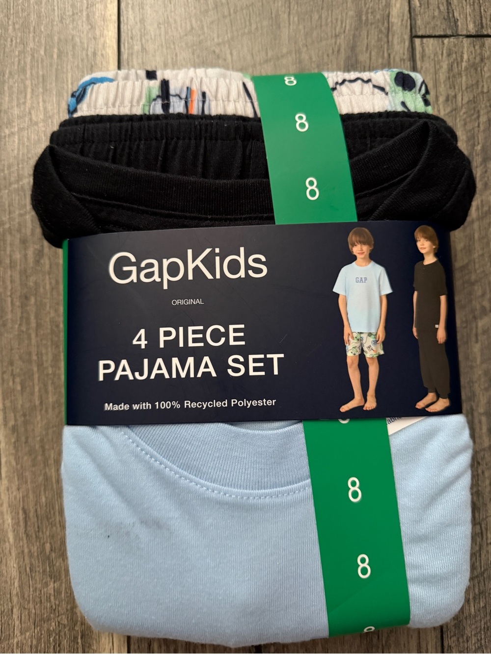 Gap Kids 4-Piece Pajama Set NWT Size 8